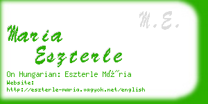 maria eszterle business card